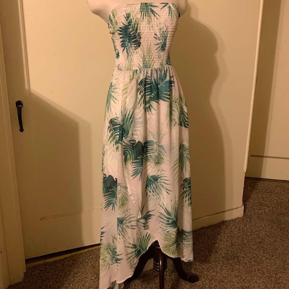Vince Camuto Strapless Smocked-Bodice Dress